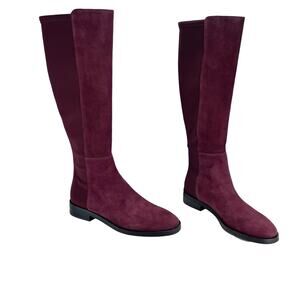 Stuart Weitzman Deep Red Heeled Boots